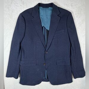 Bonobos 40R Italian Fabric Thick Cotton Blend Midnight Blue Corded Sport Coat